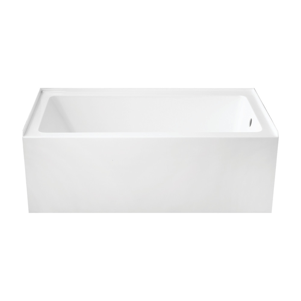 60 in. Aqua Eden Acrylic Alcove Tub with Right Hand Drain Hole, Glossy White -  FurnOrama, FU3560054