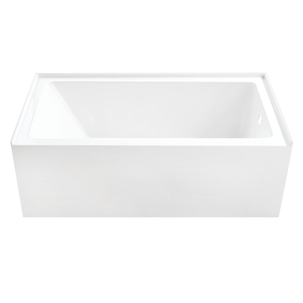 60 in. Aqua Eden Anti-Skid Acrylic Alcove Tub with Right Hand Drain Hole, Glossy White -  FurnOrama, FU3554814