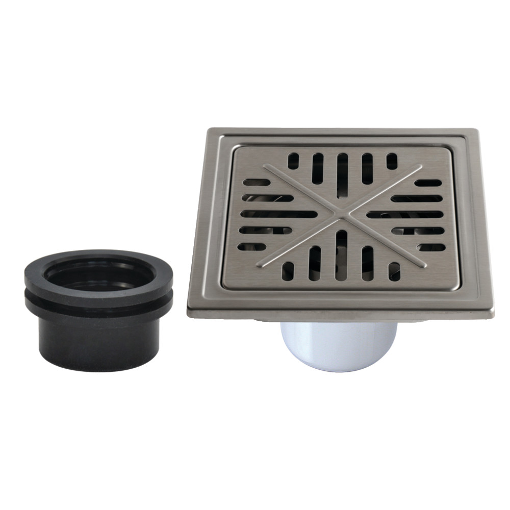 6 in. Watercourse Square Shower Drain, Polished Stainless Steel