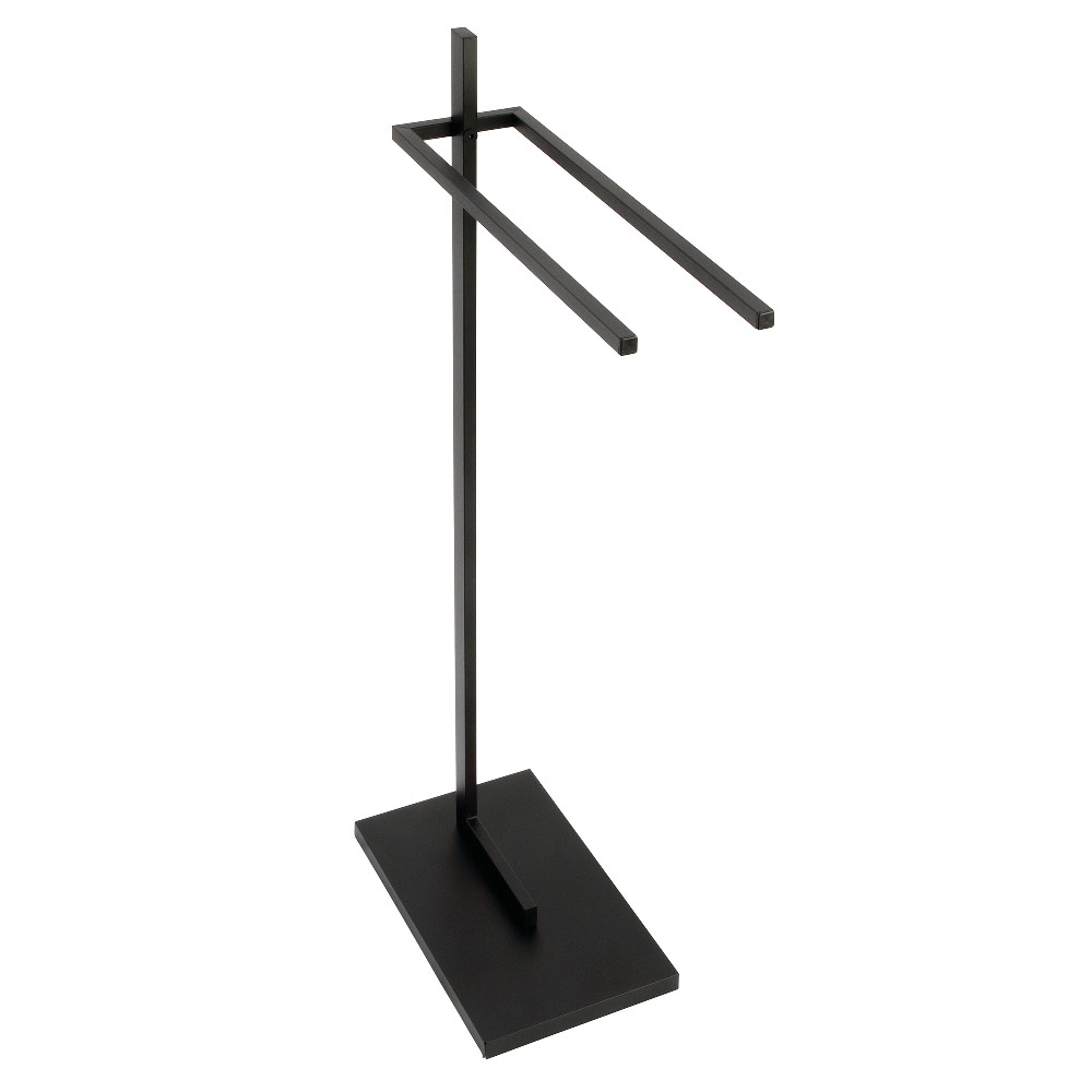 Edenscape Freestanding Dual Towel Rack, Matte Black