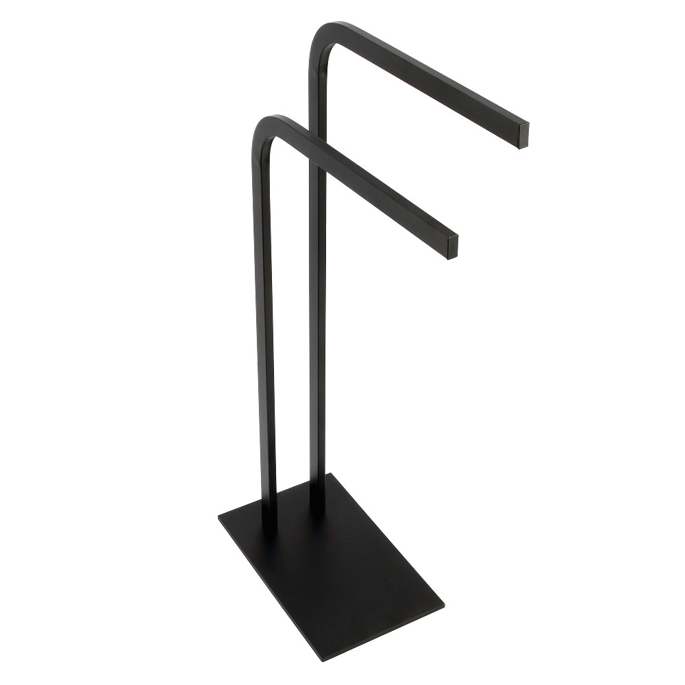Edenscape Pedestal Dual Towel Rack, Matte Black