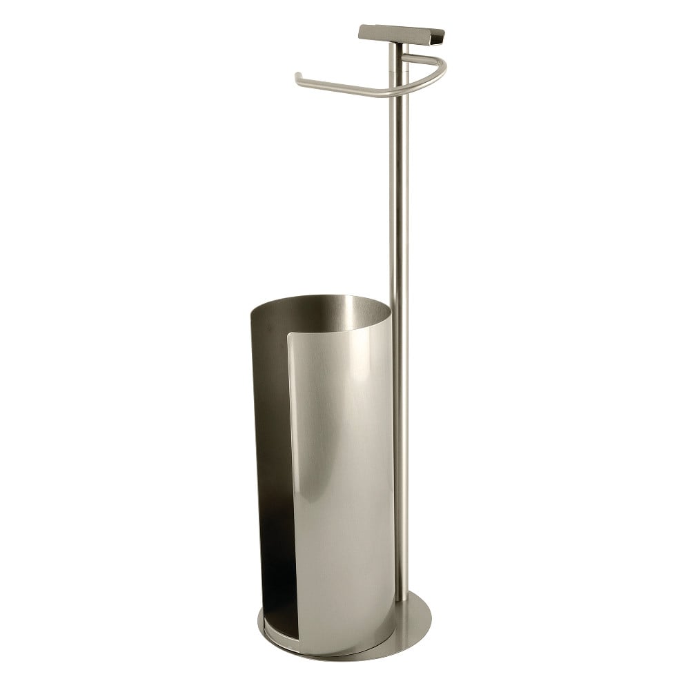 Continental Freestanding Toilet Paper Holder with Roll Storage & Phone Stand, Brushed Nickel -  FurnOrama, FU3553679