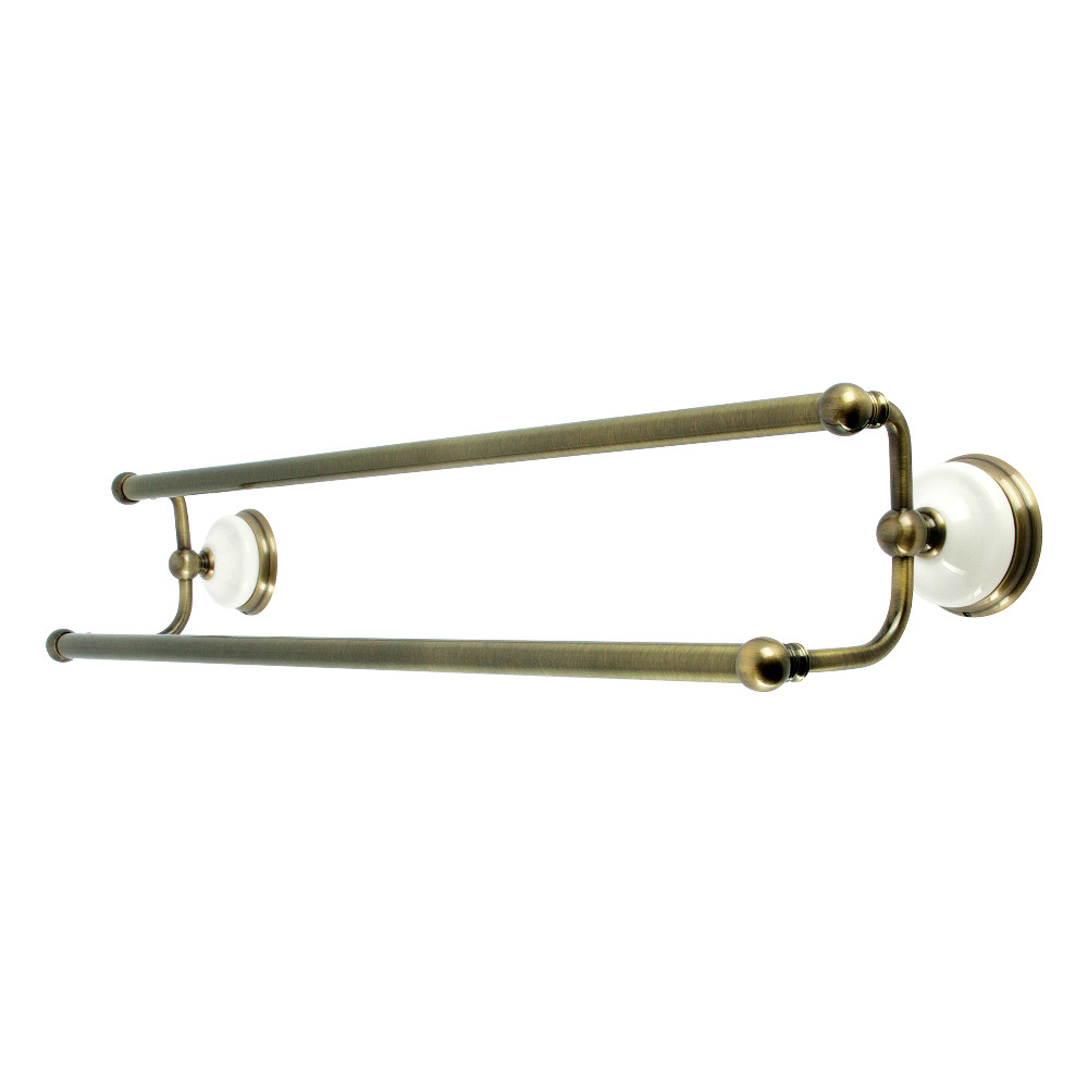 24 in. Victorian Dual Towel Bar, Antique Brass