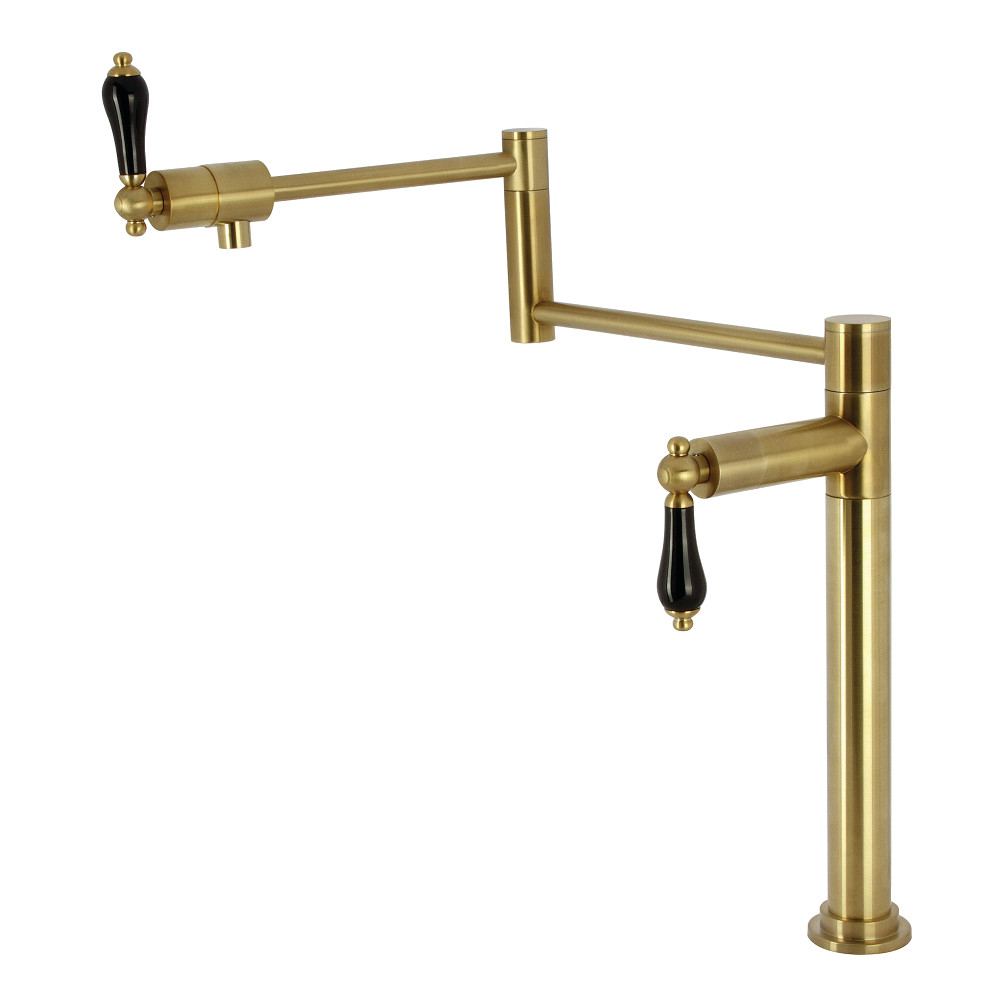 Picture of Kingston Brass KS4707PKL Duchess Deck Mount Pot Filler Faucet, Brushed Brass