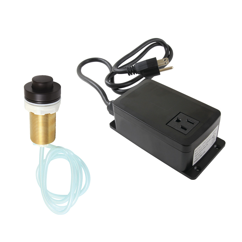 Gourmetier Single Outlet Garbage Disposal Air Switch Kit, Oil Rubbed Bronze