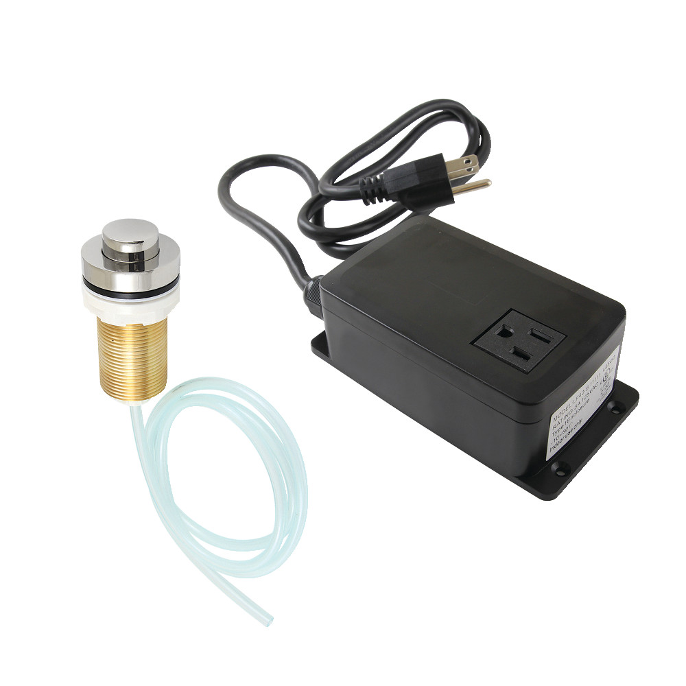 Gourmetier Single Outlet Garbage Disposal Air Switch Kit, Polished Nickel