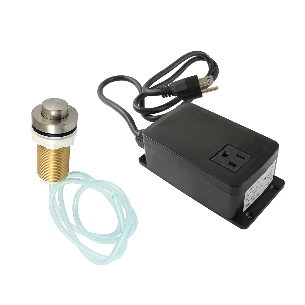 Gourmetier Single Outlet Garbage Disposal Air Switch Kit, Brushed Nickel
