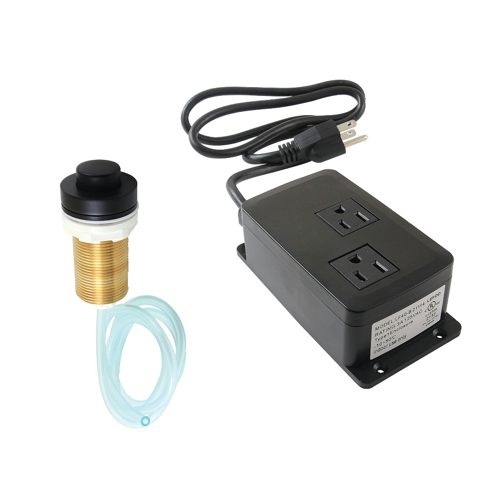 Picture of Kingston Brass KAMDK210 Gourmetier Dual Outlet Garbage Disposal Air Switch Kit, Matte Black