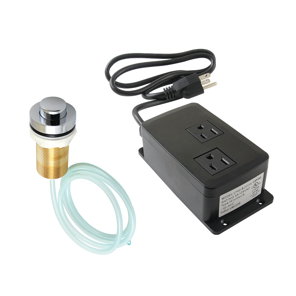 Picture of Kingston Brass KAMDK211 Gourmetier Dual Outlet Garbage Disposal Air Switch Kit, Polished Chrome