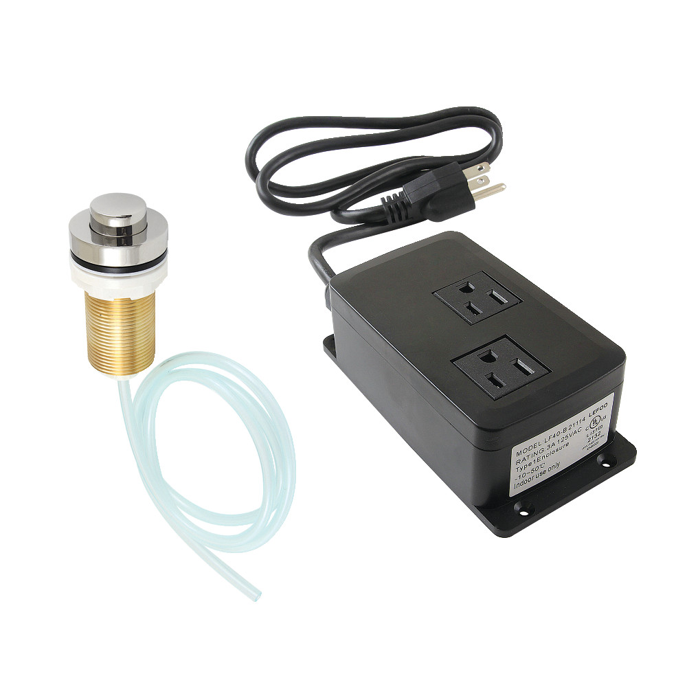 Picture of Kingston Brass KAMDK216 Gourmetier Dual Outlet Garbage Disposal Air Switch Kit, Polished Nickel