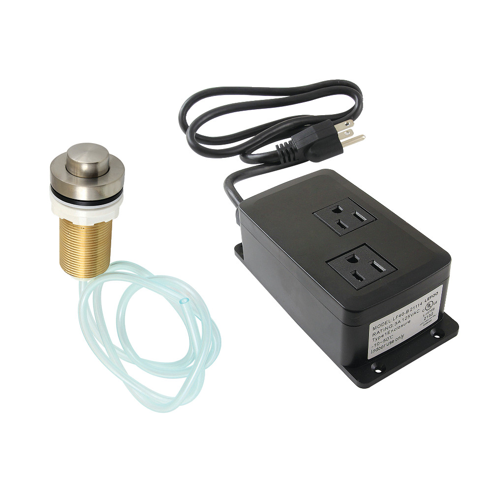 Picture of Kingston Brass KAMDK218 Gourmetier Dual Outlet Garbage Disposal Air Switch Kit, Brushed Nickel