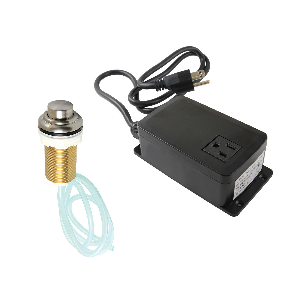 Gourmetier Single Outlet Garbage Disposal Air Switch Kit, Brushed Nickel