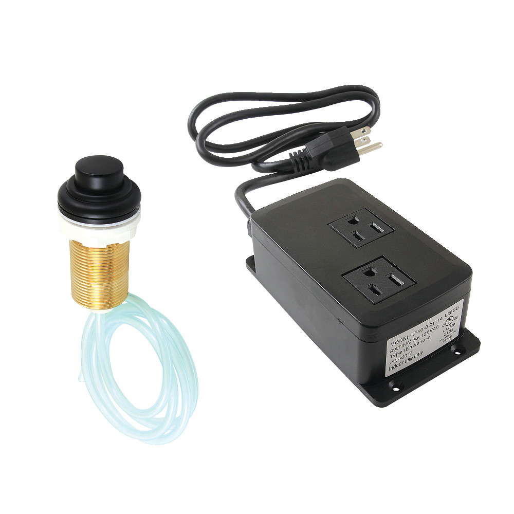 Picture of Kingston Brass KATDK210 Gourmetier Dual Outlet Garbage Disposal Air Switch Kit, Matte Black