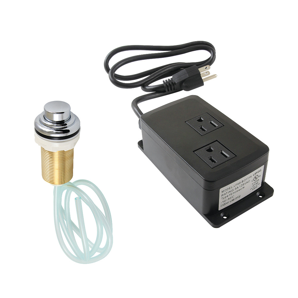 Picture of Kingston Brass KATDK211 Gourmetier Dual Outlet Garbage Disposal Air Switch Kit, Polished Chrome