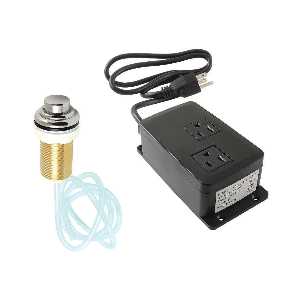 Picture of Kingston Brass KATDK216 Gourmetier Dual Outlet Garbage Disposal Air Switch Kit, Polished Nickel