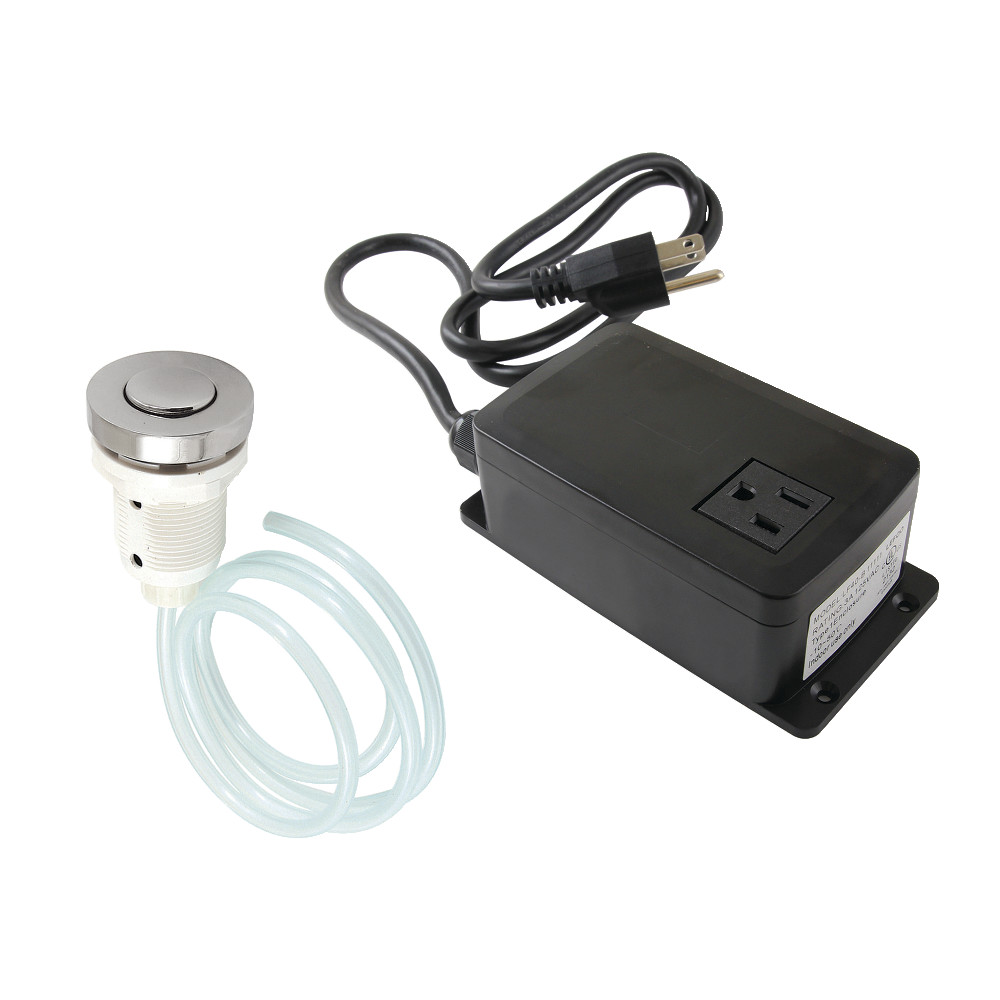 Gourmetier Single Outlet Garbage Disposal Air Switch Kit, Polished Nickel