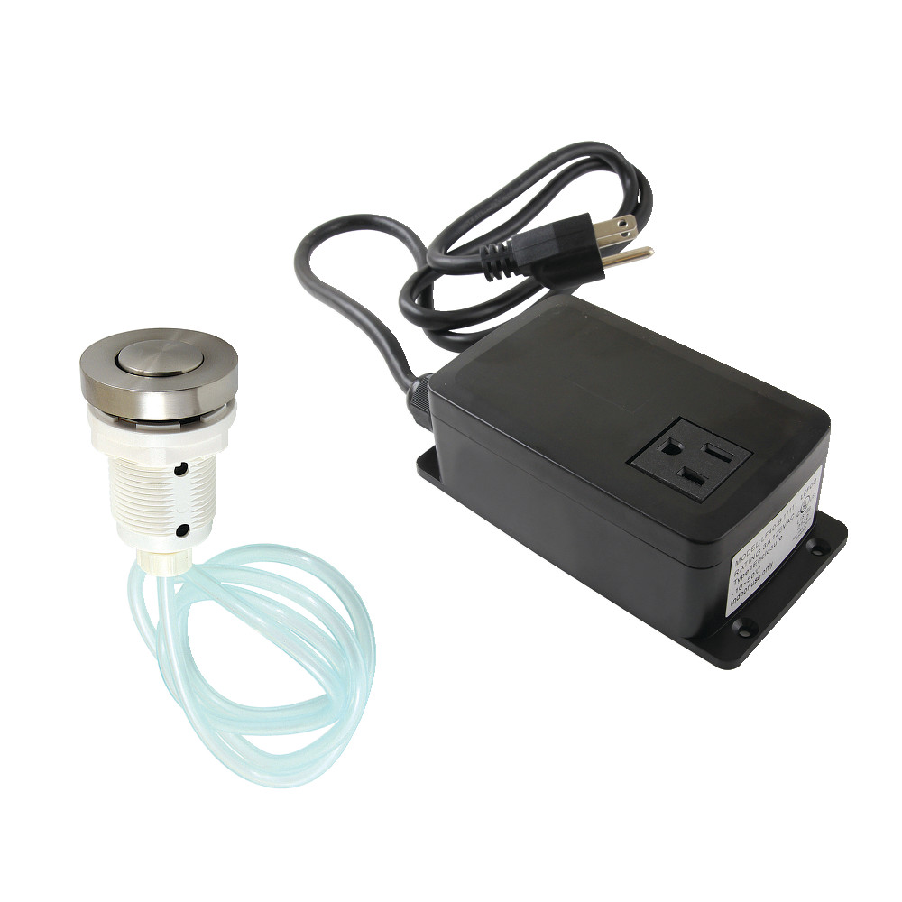 Gourmetier Single Outlet Garbage Disposal Air Switch Kit, Brushed Nickel