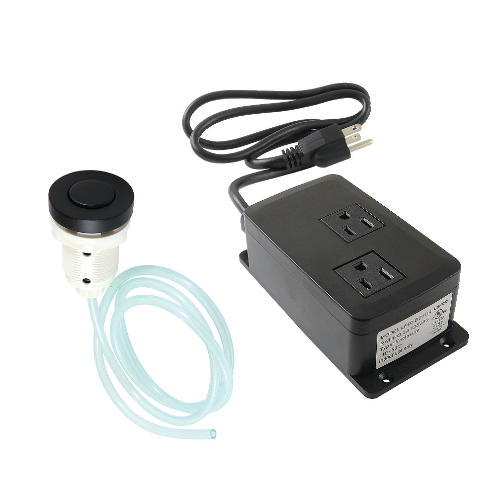 Picture of Kingston Brass KAMDK310 Gourmetier Dual Outlet Garbage Disposal Air Switch Kit, Matte Black