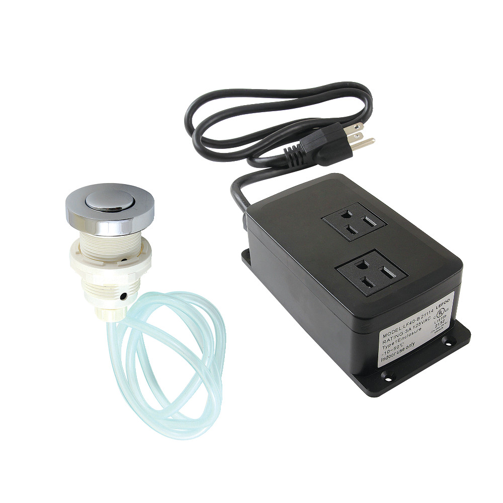 Picture of Kingston Brass KAMDK311 Gourmetier Dual Outlet Garbage Disposal Air Switch Kit, Polished Chrome