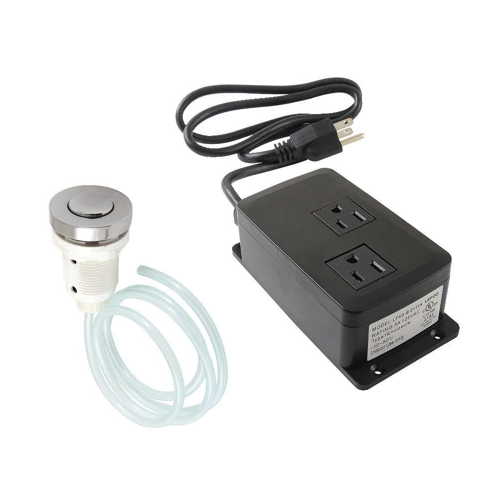 Picture of Kingston Brass KAMDK316 Gourmetier Dual Outlet Garbage Disposal Air Switch Kit, Polished Nickel
