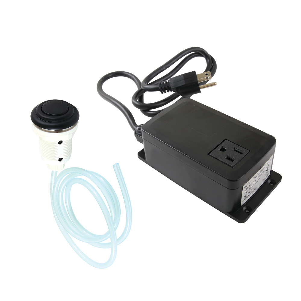 Gourmetier Single Outlet Garbage Disposal Air Switch Kit, Matte Black