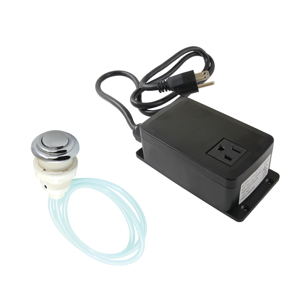 Gourmetier Single Outlet Garbage Disposal Air Switch Kit, Polished Chrome