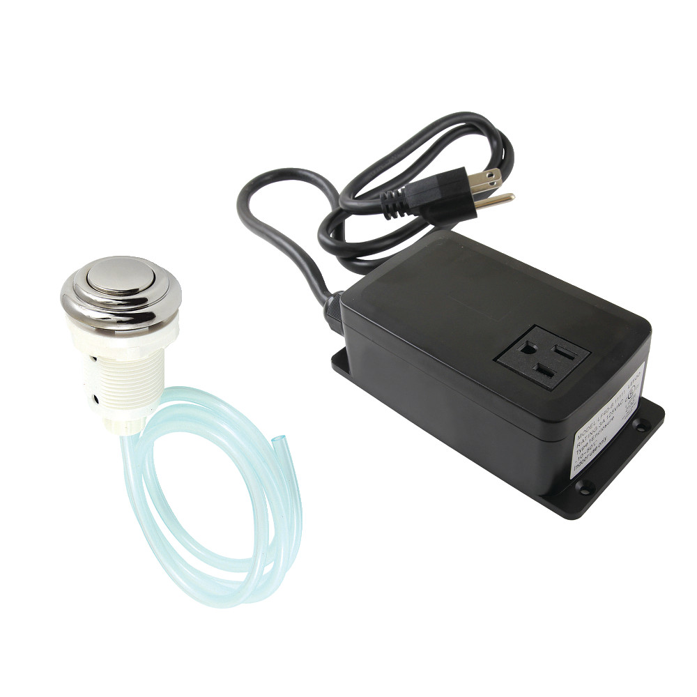 Gourmetier Single Outlet Garbage Disposal Air Switch Kit, Polished Nickel