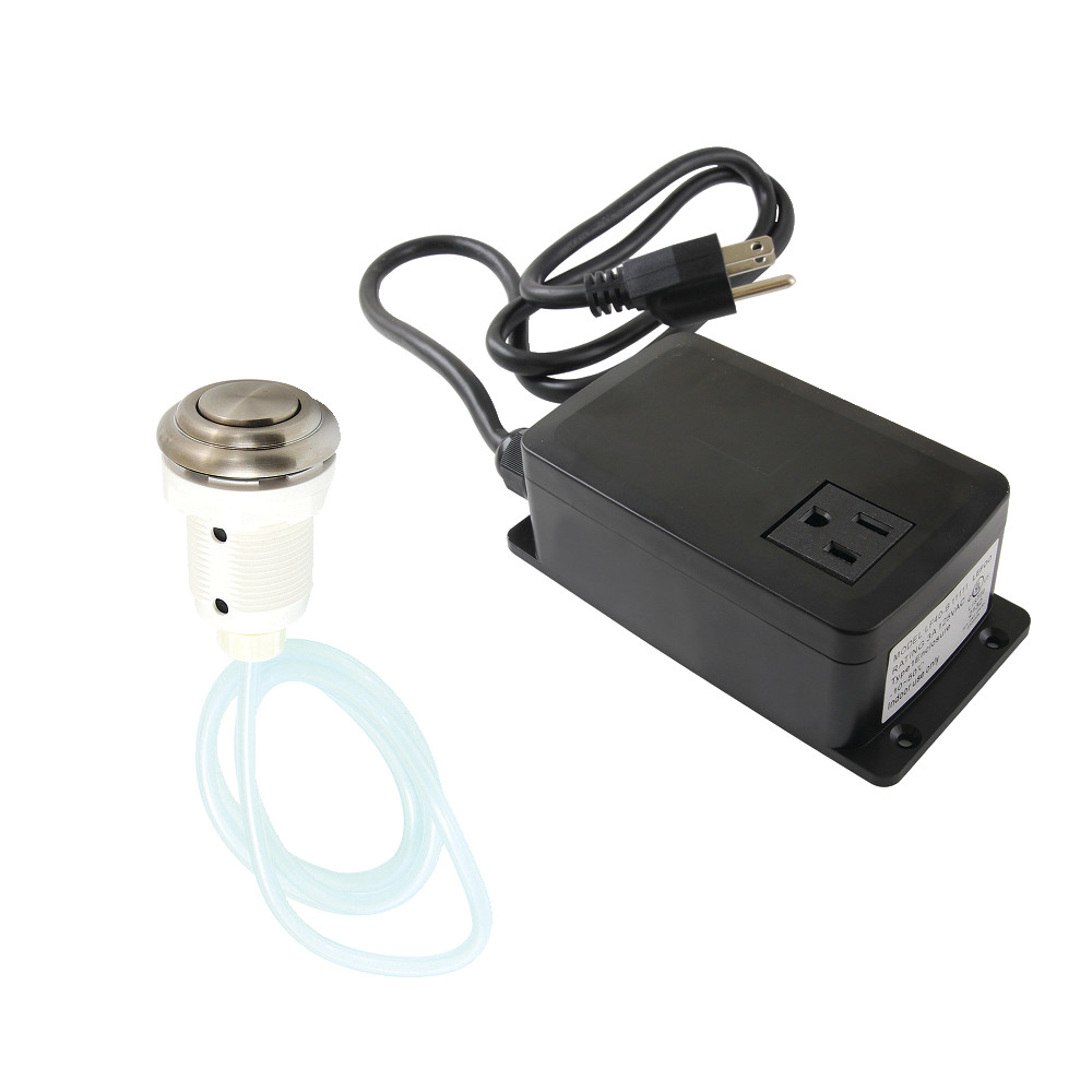 Gourmetier Single Outlet Garbage Disposal Air Switch Kit, Brushed Nickel