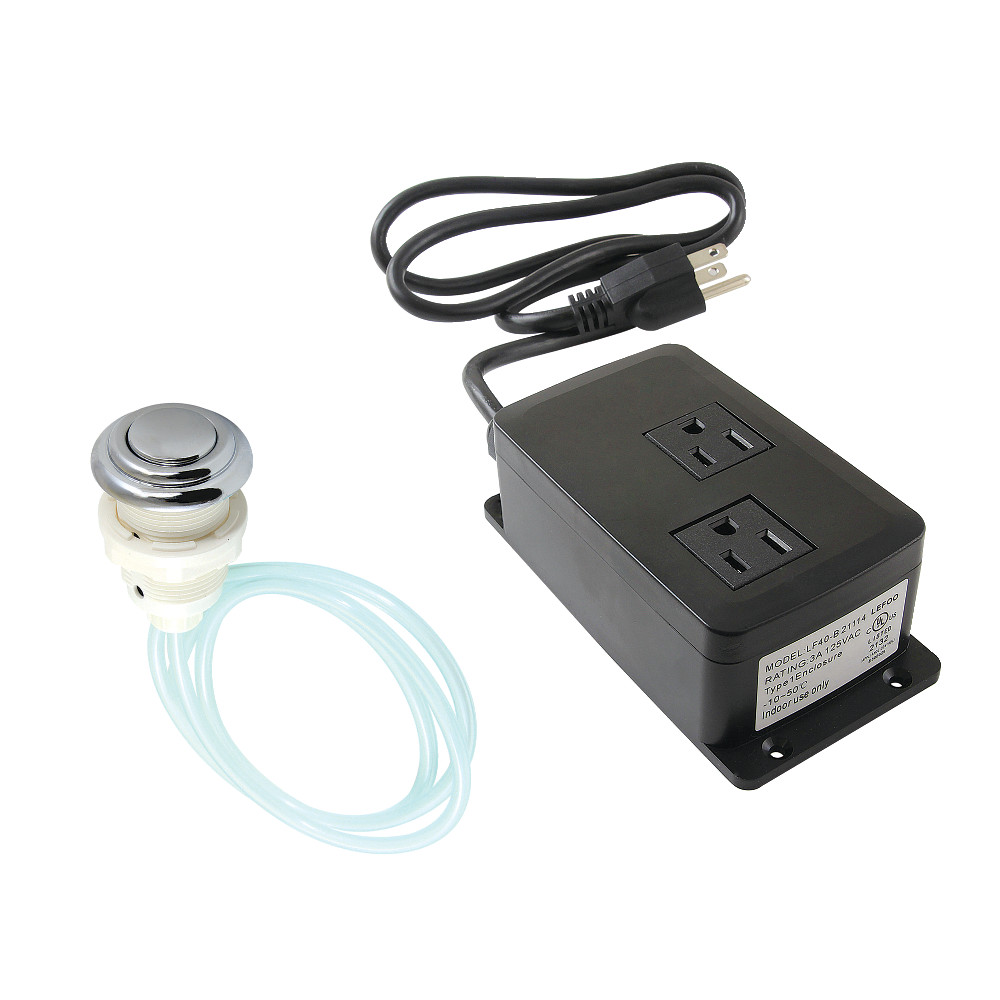 Picture of Kingston Brass KATDK311 Gourmetier Dual Outlet Garbage Disposal Air Switch Kit, Polished Chrome