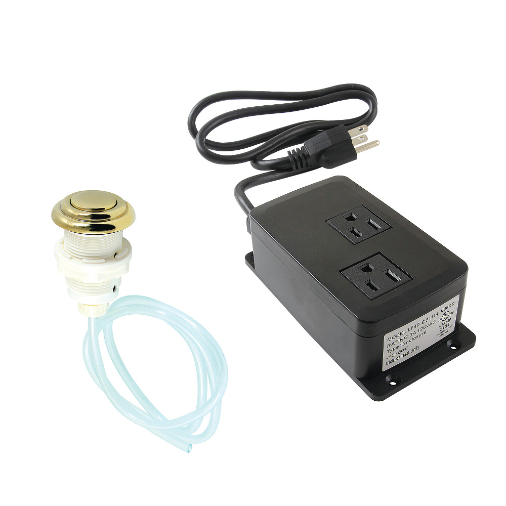 Picture of Kingston Brass KATDK312 Gourmetier Dual Outlet Garbage Disposal Air Switch Kit, Polished Brass