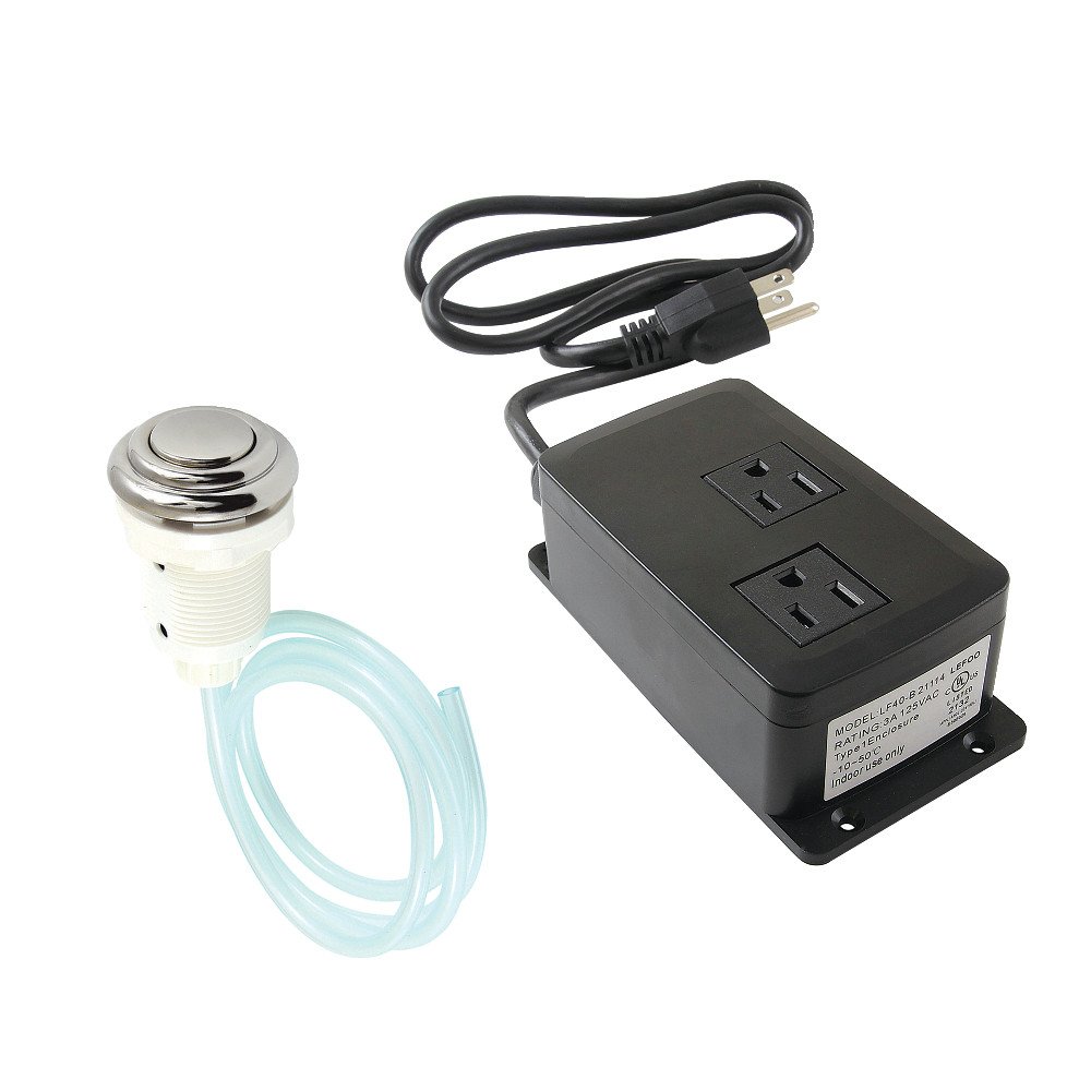 Picture of Kingston Brass KATDK316 Gourmetier Dual Outlet Garbage Disposal Air Switch Kit, Polished Nickel