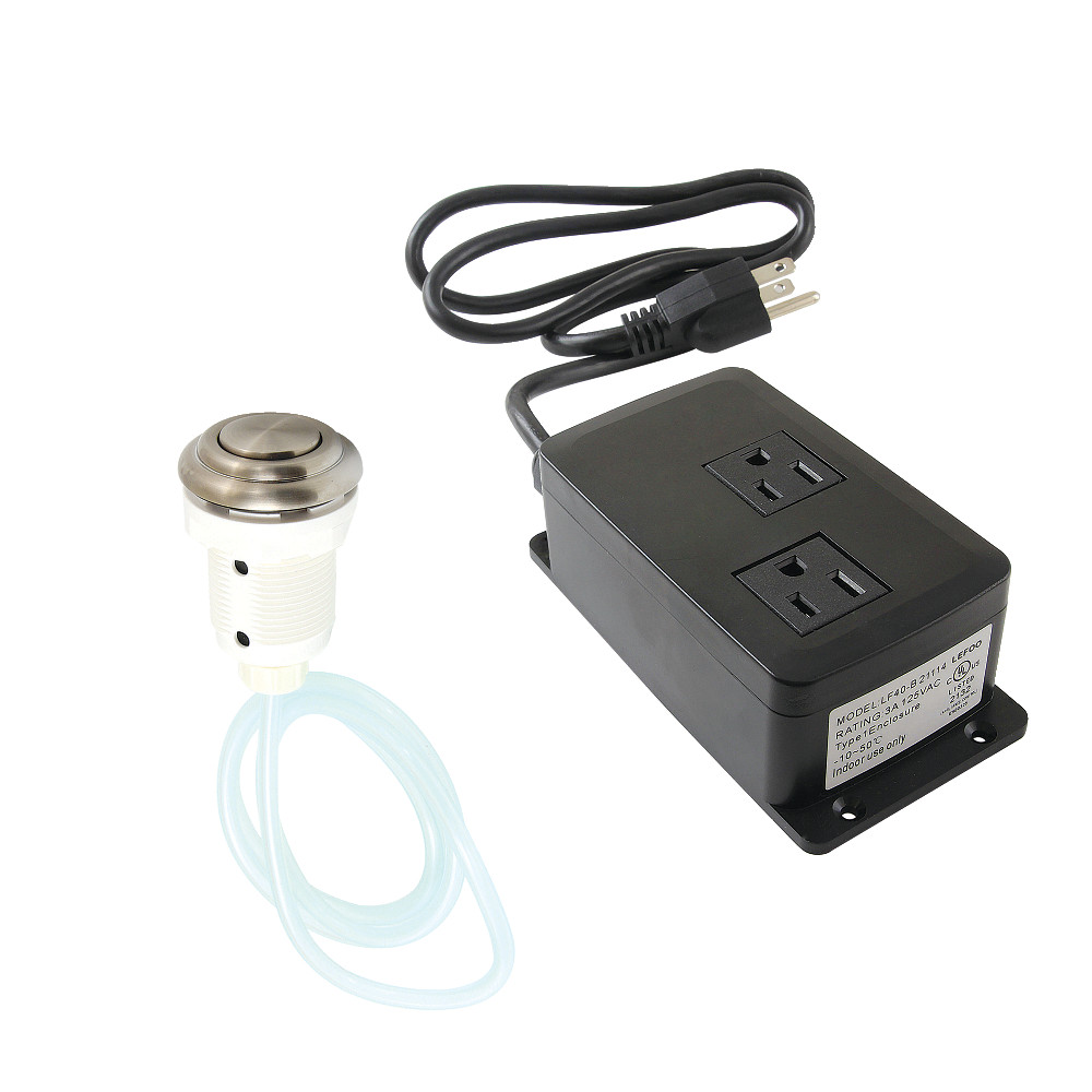 Picture of Kingston Brass KATDK318 Gourmetier Dual Outlet Garbage Disposal Air Switch Kit, Brushed Nickel