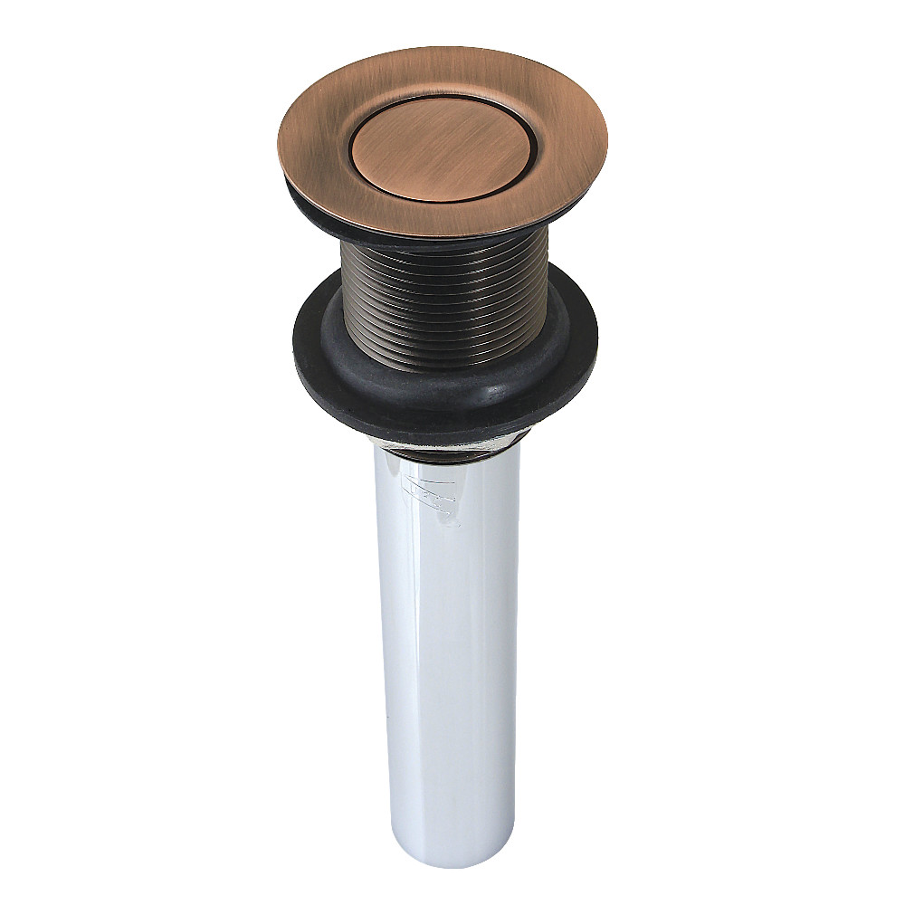 EV800AC Push Pop-Up Drain without Overflow, Antique Copper