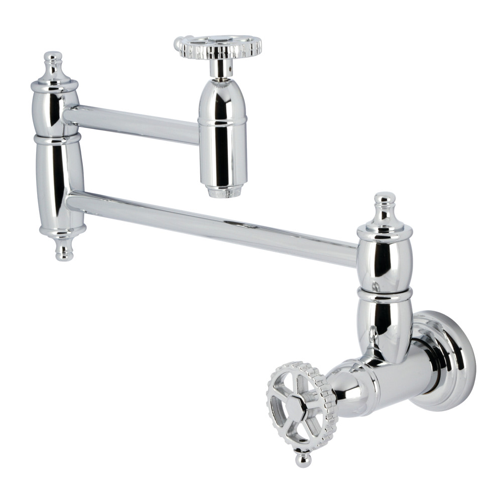 Picture of Kingston Brass KS3101CG Fuller Wall Mount Pot Filler Faucet, Polished Chrome