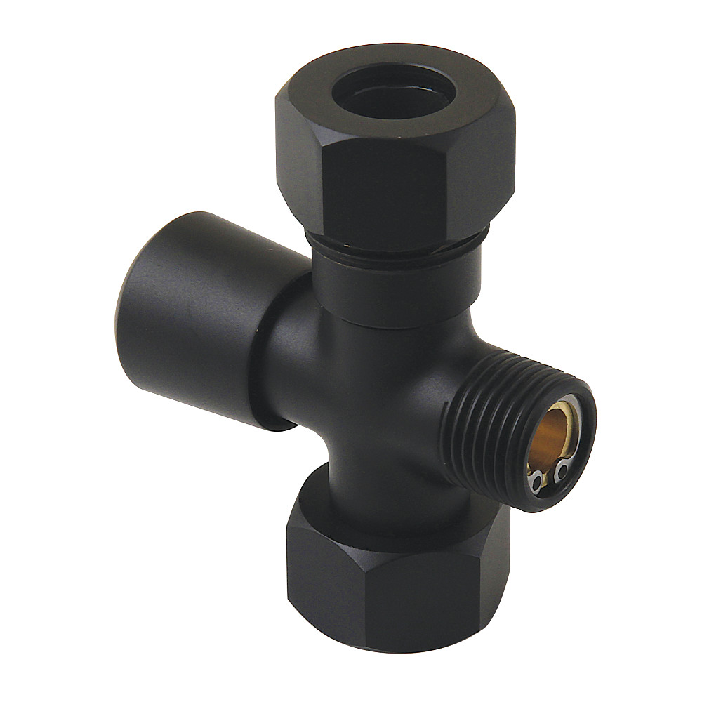ABT1060-0 Vintage Shower Riser Diverter, Matte Black