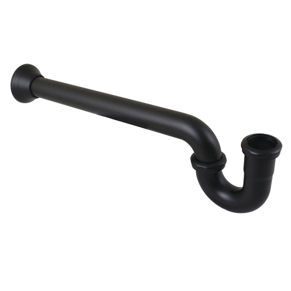 24 in. 18 Gauge P-Trap with Bell Flange, Matte Black