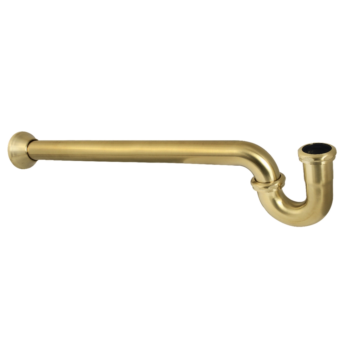24 in. 18 Gauge P-Trap with Bell Flange, Brushed Brass