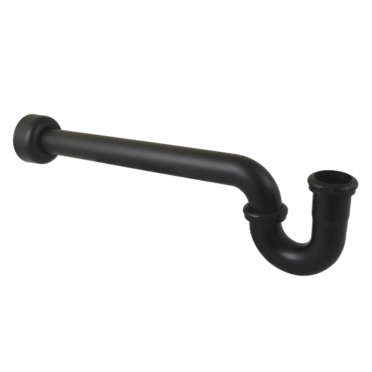 24 in. 18 Gauge P-Trap with Box Flange, Matte Black
