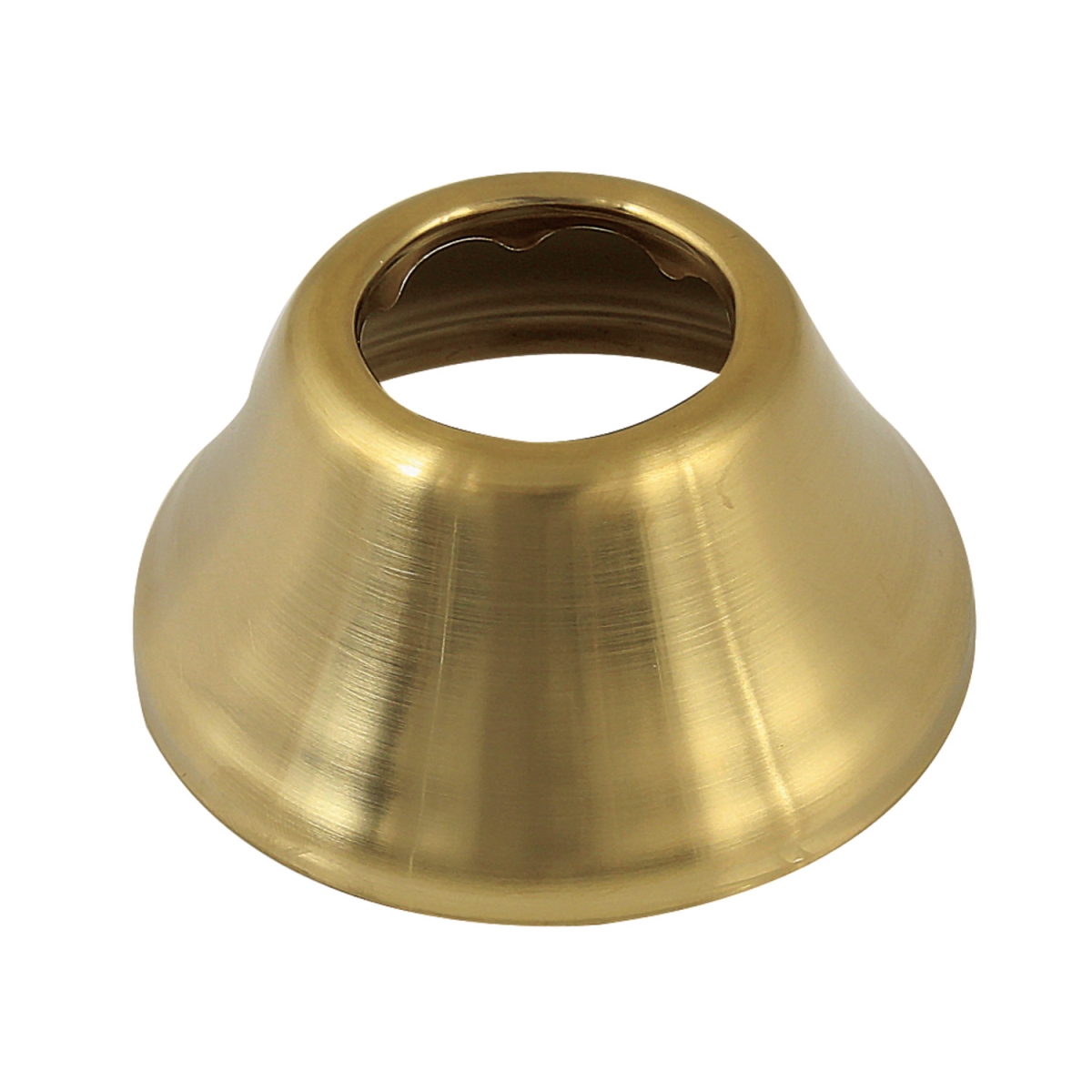 1.25 ID x 3 OD in. Bell Flange, Brushed Brass