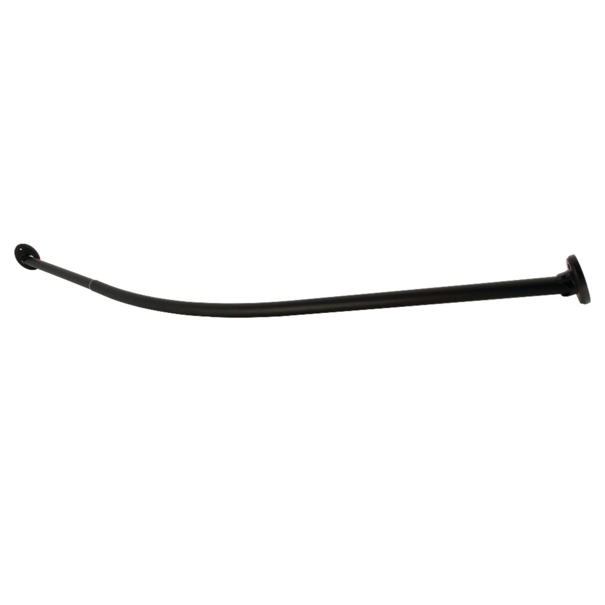 CC7210 72 in. Edenscape Stainless Steel Single Curved Shower Curtain Rod, Matte Black