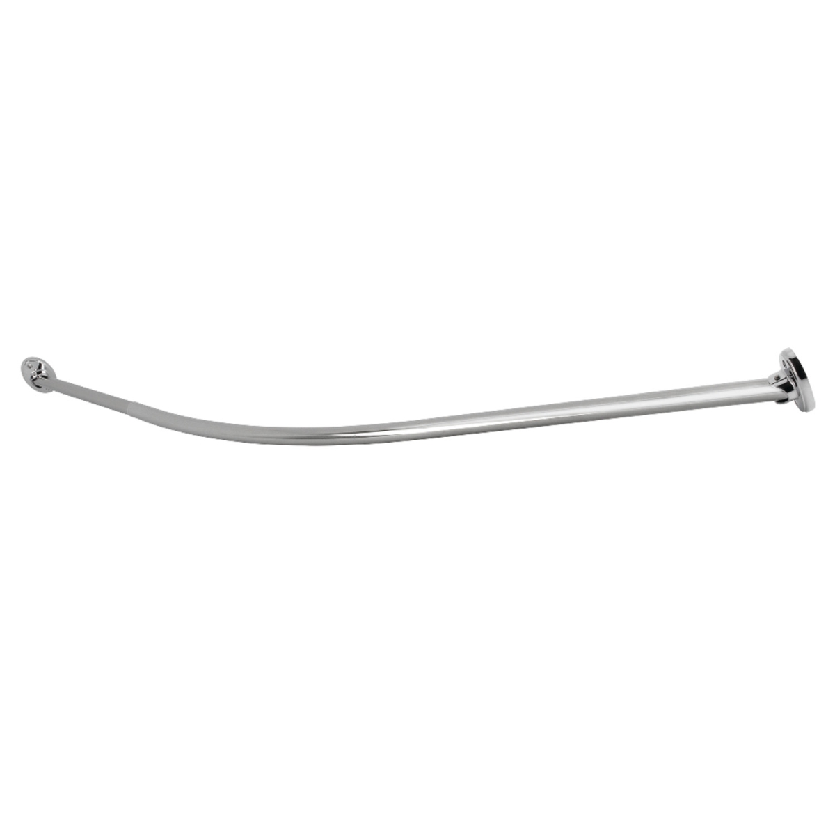 CC7211 72 in. Edenscape Stainless Steel Single Curved Shower Curtain Rod, Polished Chrome