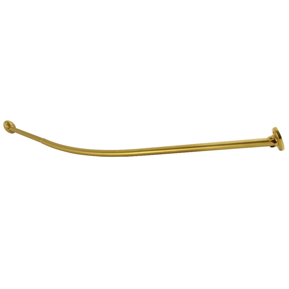 CC7217 72 in. Edenscape Stainless Steel Single Curved Shower Curtain Rod, Brushed Brass