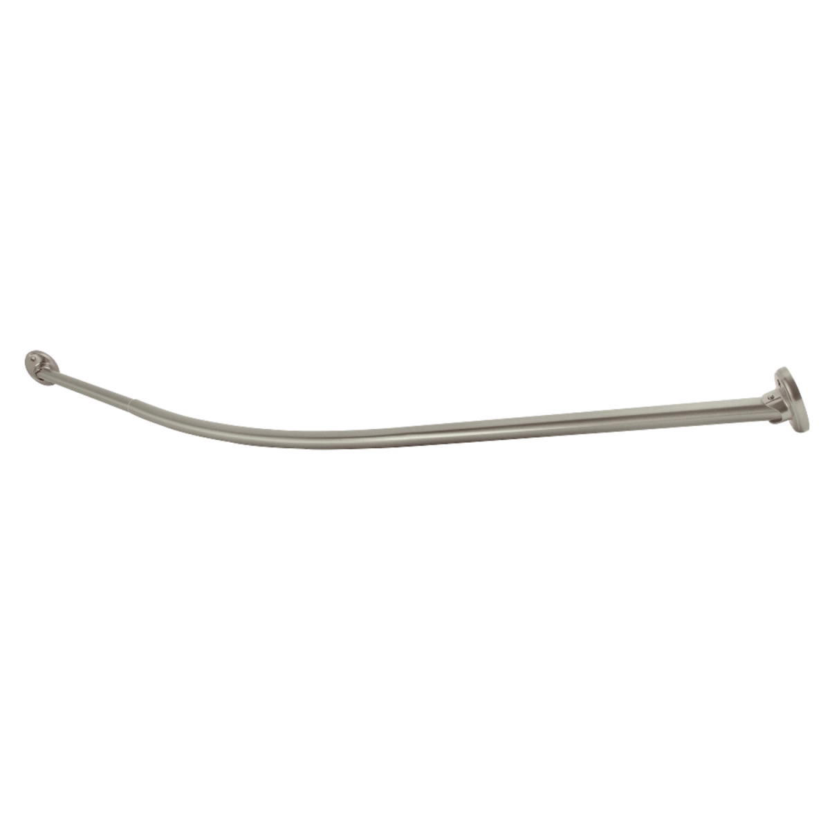 CC7218 72 in. Edenscape Stainless Steel Single Curved Shower Curtain Rod, Brushed Nickel