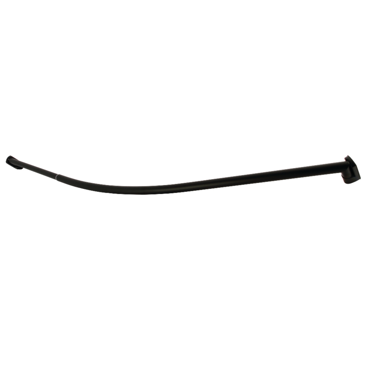 CC6720 60 - 72 in. Edenscape Stainless Steel Adjustable Single Curved Shower Curtain Rod, Matte Black