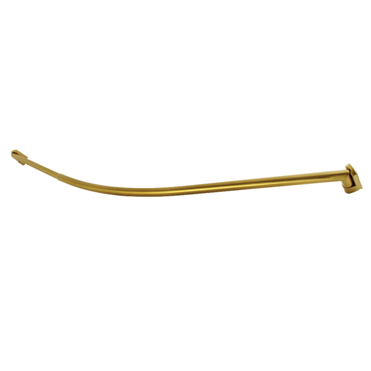 CC6727 60 - 72 in. Edenscape Stainless Steel Adjustable Single Curved Shower Curtain Rod, Brushed Brass