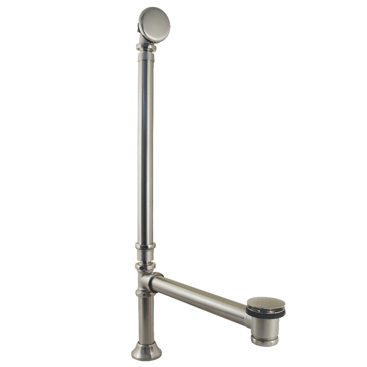 CC2718 CC2716 Vintage Double Swivel Toe Touch Waste & Overflow, Polished Nickel