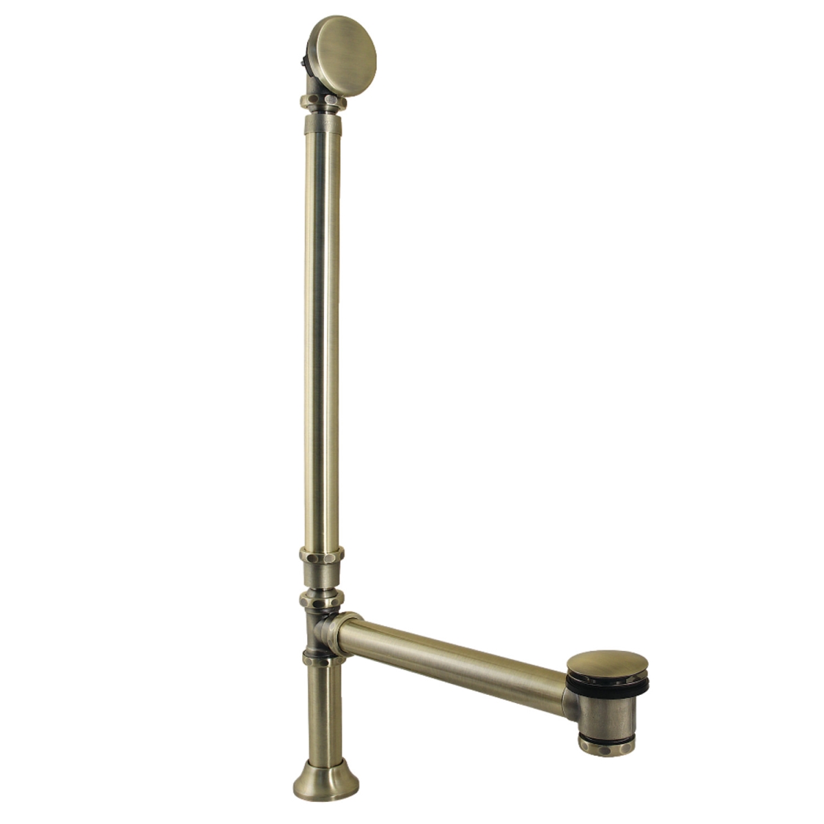 CC2716 Vintage Double Swivel Toe Touch Waste & Overflow, Polished Nickel