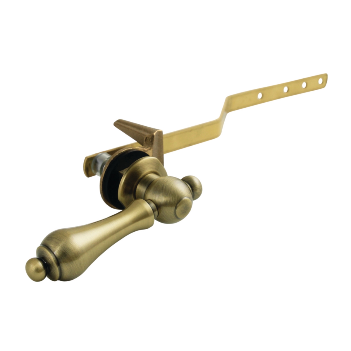 Restoration Toilet Tank Lever Front Mount, Antique Brass