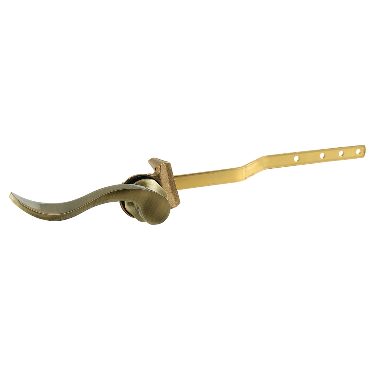NuWave Front Mount Toilet Tank Lever, Antique Brass