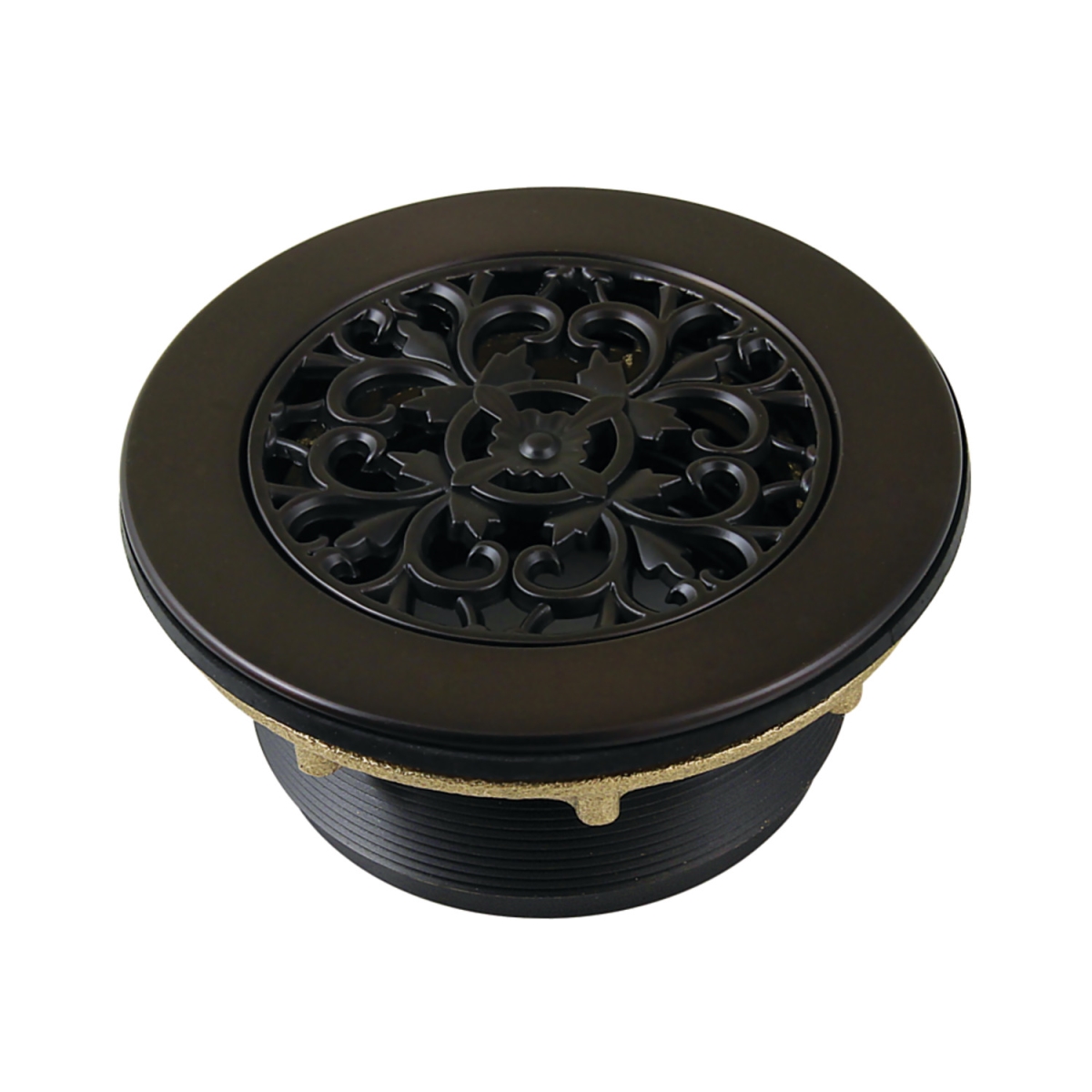 Picture of Kingston Brass BSFT4135 4.25 in. Watercourse Round Brass Shower Base Drain&#44; Oil Rubbed Bronze